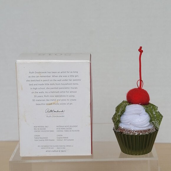 Hallmark 2018 Holly Jolly Delight Christmas Cupcake Keepsake Ornament No. 9 - Picture 3 of 14